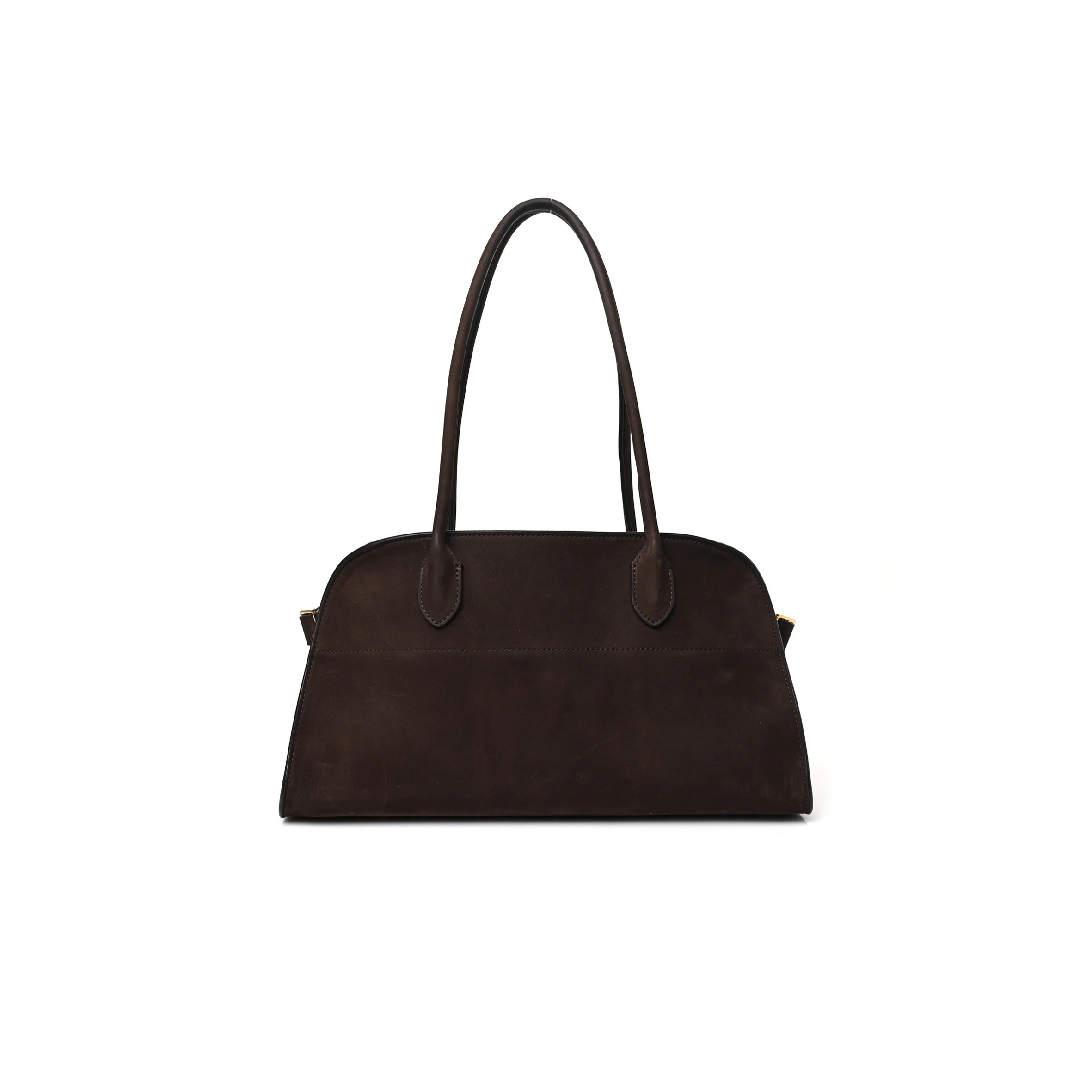 THE ROW NUBUCK MARGAUX SHOULDER 12 DARK MOCHA (38*23*18cm)